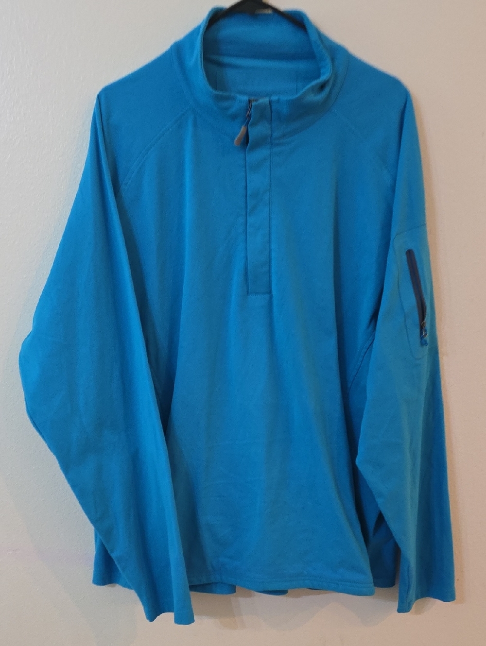 Peter Millar Wind XL Bright Blue Quarter-Zip Pullover